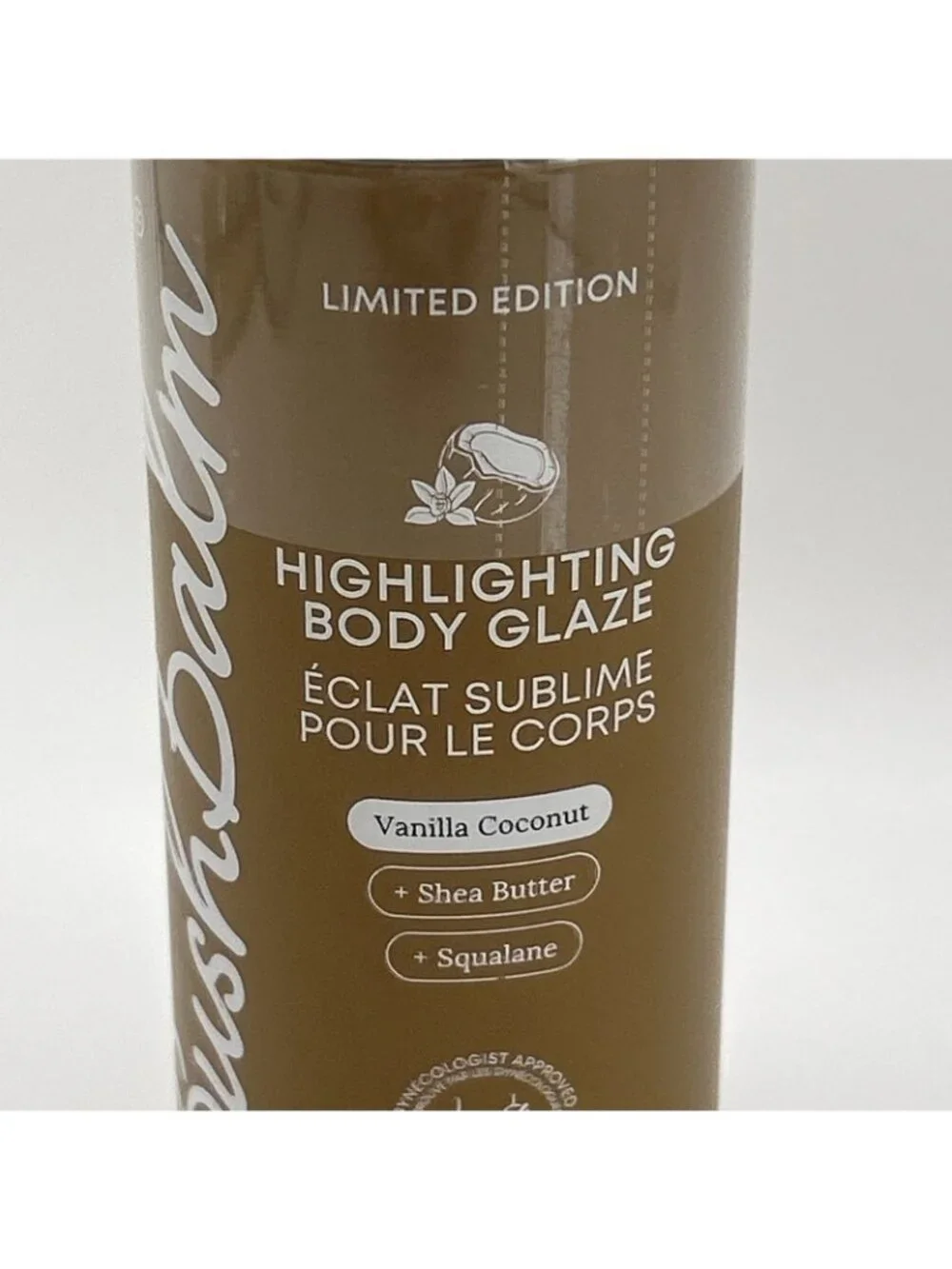 Bushbalm Highlighting Body Glaze Vanilla Coconut New Limited Edition 3.3 Fl Oz